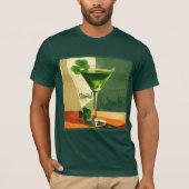 Mid Century Modern Shamrock Martini Sláinte!  Tシャツ (正面)