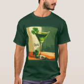 Mid Century Modern Shamrock Martini Sláinte!  Tシャツ (正面)
