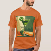 Mid Century Modern Shamrock Martini Sláinte!  Tシャツ (正面)