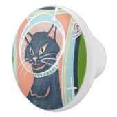Mid Century Modern Space Kitty Ceramic Knob セラミックノブ (右)