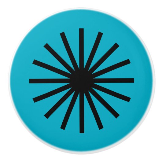 Mid Century Modern Starburst セラミックノブ (正面)