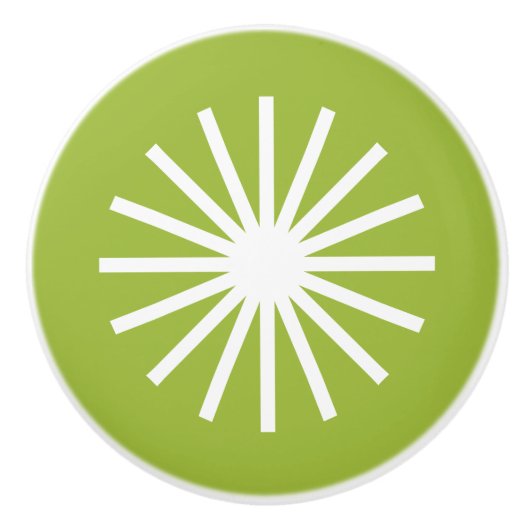 Mid Century Modern Starburst セラミックノブ (正面)