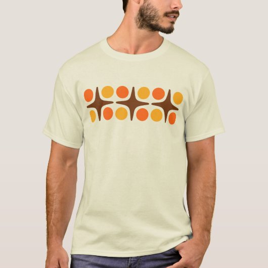 Mid Century Modern Starburst Design Tシャツ (正面)