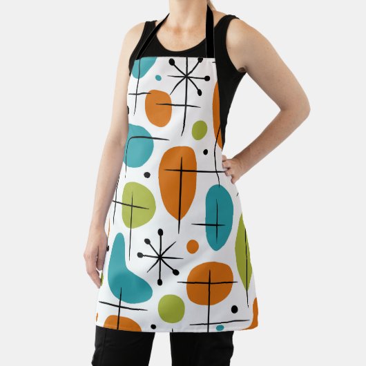 Mid Century Modern Starburst Pattern エプロン (インサイチュ)