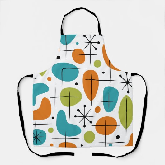 Mid Century Modern Starburst Pattern エプロン (正面)