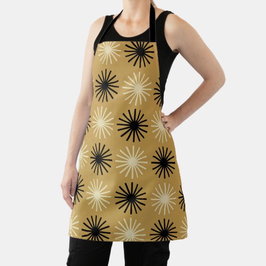 Mid Century Modern Starburst Pattern エプロン (インサイチュ)