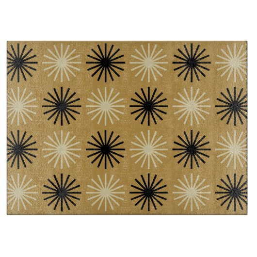Mid Century Modern Starburst Pattern カッティングボード (正面)
