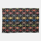 Mid Century Modern Starburst Pattern キッチンタオル (横)