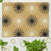 Mid Century Modern Starburst Pattern キッチンタオル (折り畳み)