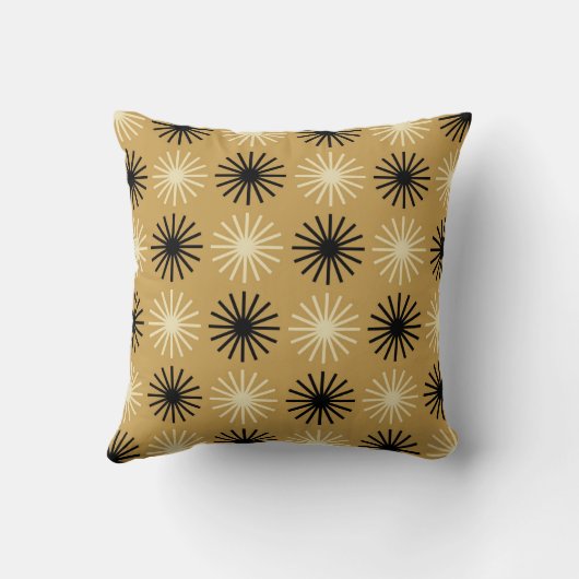 Mid Century Modern Starburst Pattern クッション (裏面)