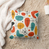 Mid Century Modern Starburst Pattern クッション (ブランケット)