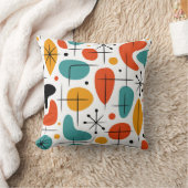 Mid Century Modern Starburst Pattern クッション (ブランケット)