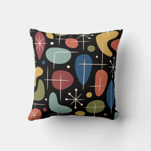 Mid Century Modern Starburst Pattern クッション (裏面)