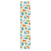 Mid Century Modern Starburst Pattern ショートテーブルランナー (正面)