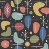 Mid Century Modern Starburst Pattern シール (正面)