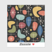 Mid Century Modern Starburst Pattern シール (シート)