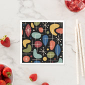 Mid Century Modern Starburst Pattern スタンダードカクテルナプキン (インサイチュ)