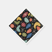 Mid Century Modern Starburst Pattern スタンダードカクテルナプキン (角)