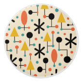 Mid Century Modern Starburst Pattern セラミックノブ (正面)