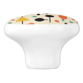 Mid Century Modern Starburst Pattern セラミックノブ (側面)