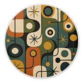 Mid Century Modern Starburst Pattern セラミックノブ (正面)