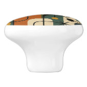 Mid Century Modern Starburst Pattern セラミックノブ (側面)