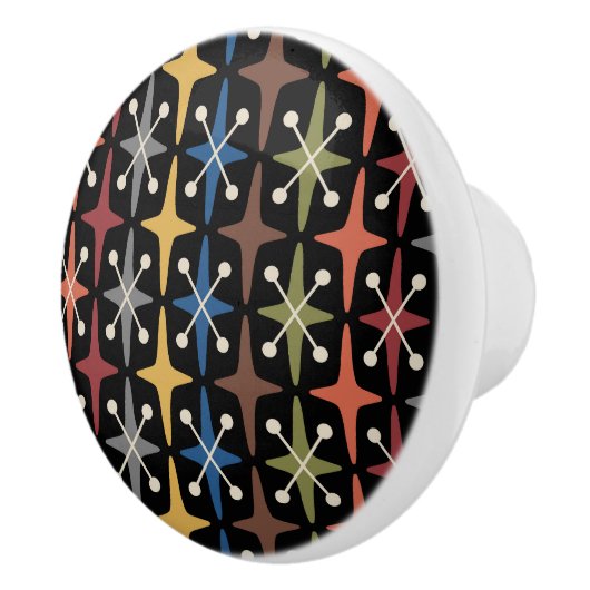 Mid Century Modern Starburst Pattern セラミックノブ (右)
