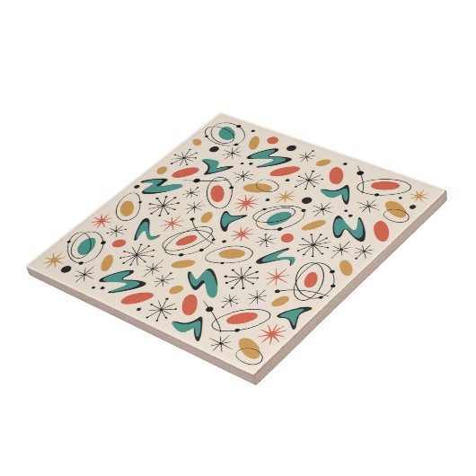 Mid Century Modern Starburst Pattern タイル (側面)