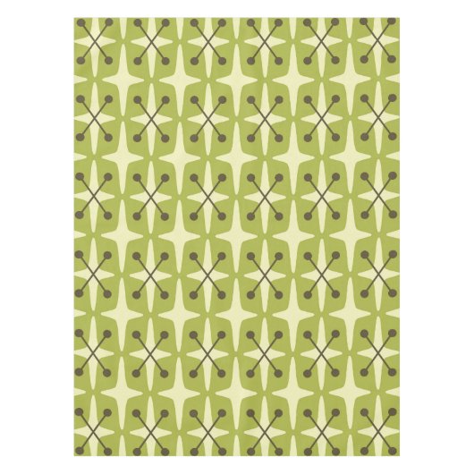 Mid Century Modern Starburst Pattern テーブルクロス (正面)