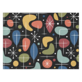 Mid Century Modern Starburst Pattern テーブルクロス (正面(横))