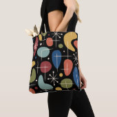 Mid Century Modern Starburst Pattern トートバッグ (クローズアップ)