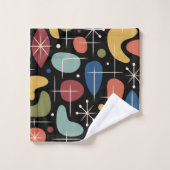 Mid Century Modern Starburst Pattern バスタオルセット (ウォッシュタオル)