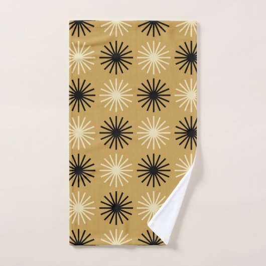 Mid Century Modern Starburst Pattern バスタオルセット (ハンドタオル)