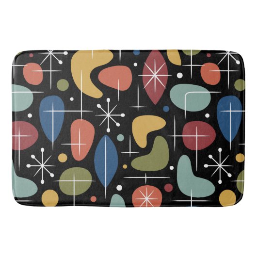 Mid Century Modern Starburst Pattern バスマット (正面)