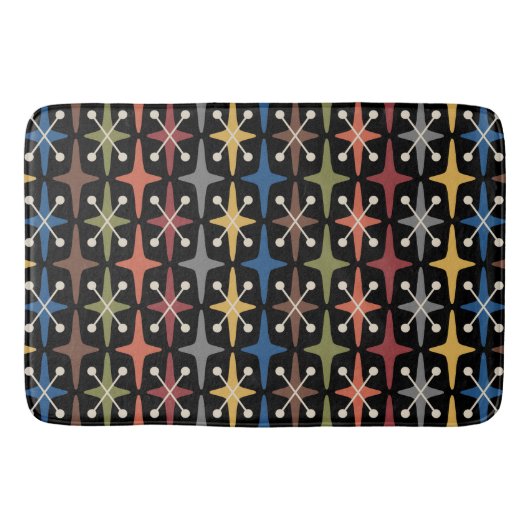 Mid Century Modern Starburst Pattern バスマット (正面)