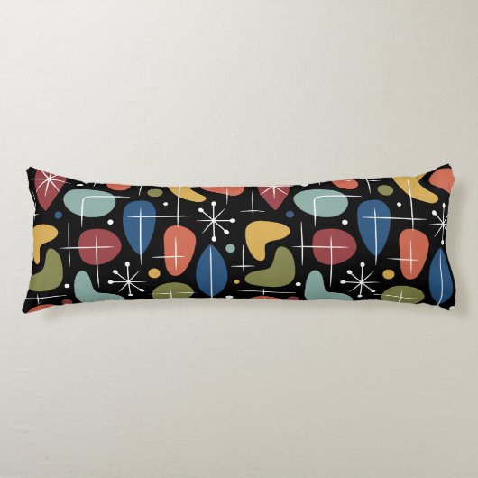 Mid Century Modern Starburst Pattern ボディピロー (正面)