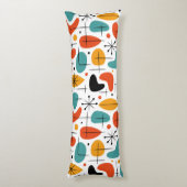 Mid Century Modern Starburst Pattern ボディピロー (裏面 (縦))