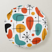 Mid Century Modern Starburst Pattern ラウンドクッション (裏面)