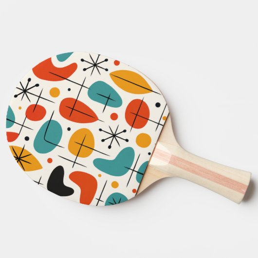 Mid Century Modern Starburst Pattern 卓球ラケット (横)