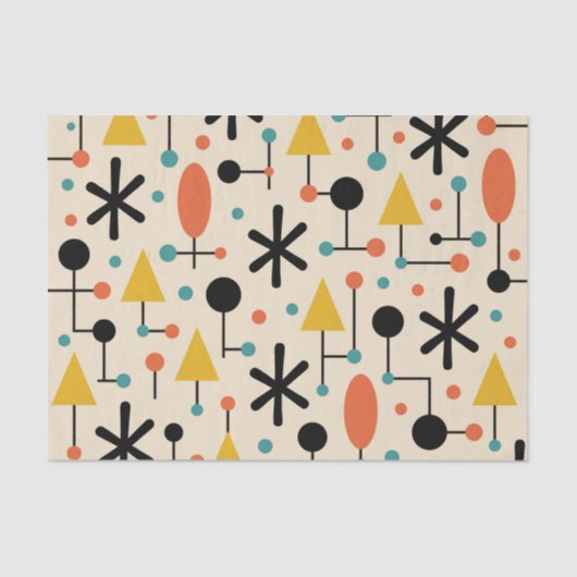 Mid Century Modern Starburst Pattern 薄葉紙 (正面)