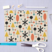 Mid Century Modern Starburst Pattern 薄葉紙 (クラフト)