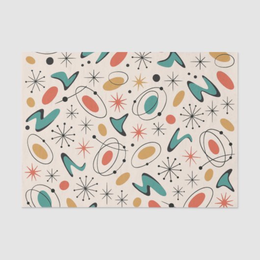 Mid Century Modern Starburst Pattern 薄葉紙 (正面)