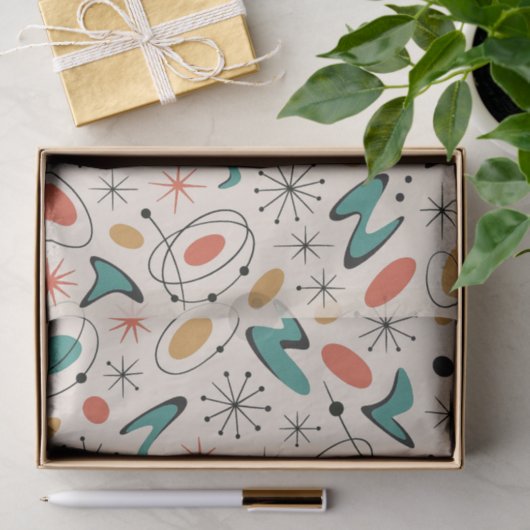 Mid Century Modern Starburst Pattern 薄葉紙 (ギフト)