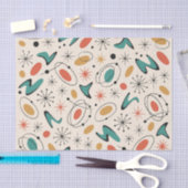 Mid Century Modern Starburst Pattern 薄葉紙 (クラフト)