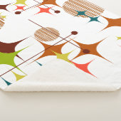Mid Century Modern Starbursts and Globes シェルパブランケット (3/4)