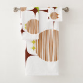 Mid Century Modern Starbursts and Globes バスタオルセット (インサイチュ)