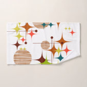 Mid Century Modern Starbursts and Globes バスタオルセット (ハンドタオル)