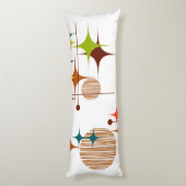 Mid Century Modern Starbursts and Globes ボディピロー (裏面 (縦))