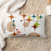 Mid Century Modern Starbursts and Globes ランバークッション (ブランケット)