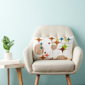 Mid Century Modern Starbursts and Globes ランバークッション (椅子)